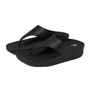 FitFlop Shuv Leather Toe Post Women’s  Sandals Black Comfort Size 8